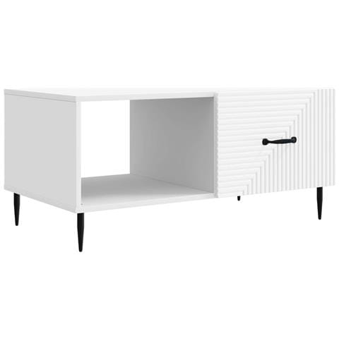 Tavolino da salotto Bianco 90 x 50 x 40 cm Legno ingegnerizzato - Foto 1