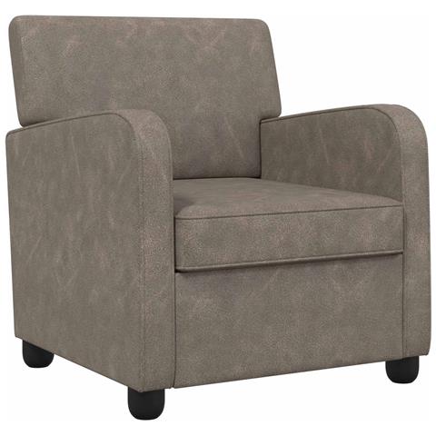 Poltrona Grigio antico Similpelle - Foto 1
