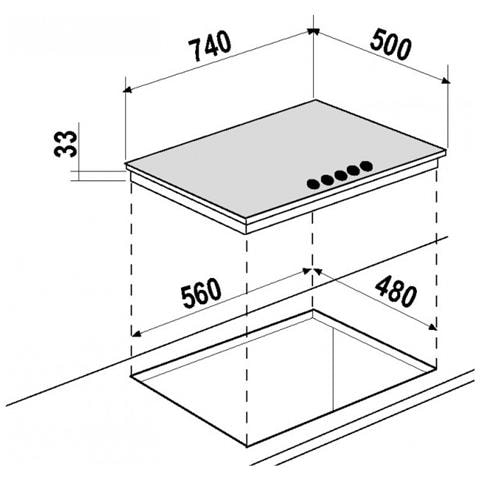 Piano Cottura STS85558 a Gas 5 Fuochi Gas Colore Avena - Foto 3