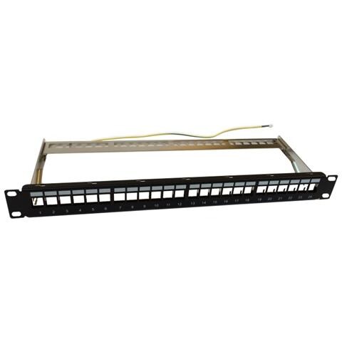 Patch Panel Modulare 24 Posti Stp Cat5e / 6 Con Cable Manager - Foto 1