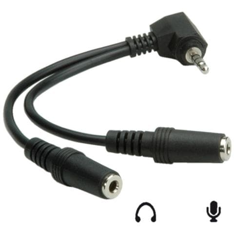 Cavo Sdoppiatore Stereo 3,5 Mm. Maschio 90ø / Femmina / Femmina - Foto 2