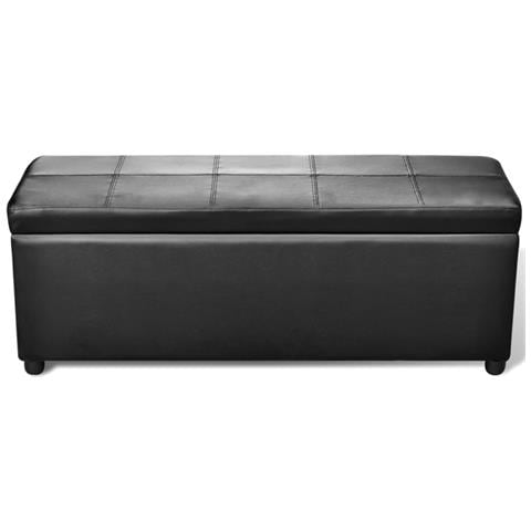 Cassapanca Lunga In Legno Nera - Foto 6