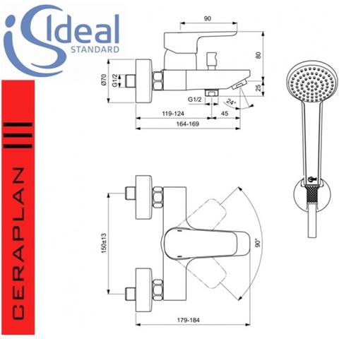Ceraplan Iii B0719aa Miscelatore Esterno Vasca - Foto 2