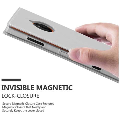 Custodia Compatibile Con Nokia Lumia 830 In Classy Argento - Coperchio Protettiva Con Chiusura Magnetica, Funzione Stand E Tasca Per Le Carte - Foto 9