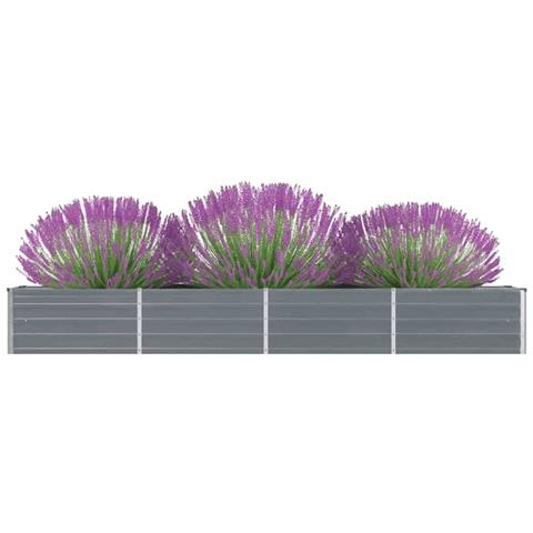 Fioriera Per Giardino In Acciaio Zincato 320x40x45 Cm Grigia - Foto 2