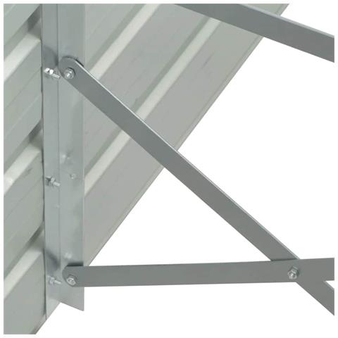 Fioriera Per Giardino In Acciaio Zincato 320x40x45 Cm Grigia - Foto 5