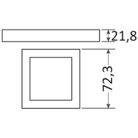Plafoniera A Led Aruba Quadrata 12/24v 3w Bianca 3000k #os1344411 - Foto 2