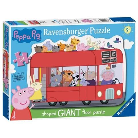 RVB05530 Puzzle da 24 Pezzi Gigante Sagomato da Pavimento - Peppa Pig Bus - Foto 1