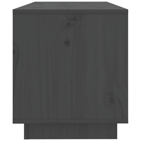 Mobile Porta Tv Grigio 74x34x40 Cm In Legno Massello Di Pino - Foto 9