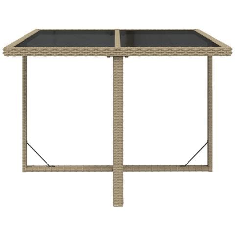 Set Da Pranzo Per Giardino 9 Pz Con Cuscini In Polyrattan Beige - Foto 10