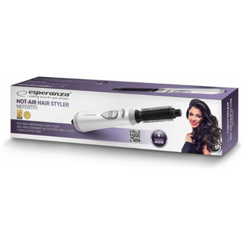 EBL001W messa in piega Spazzola ad aria calda Caldo Nero, Bianco 400 W 1,6 m - Foto 2
