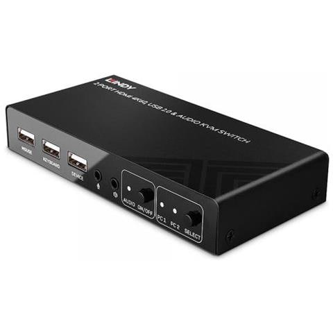 Switch KVM 4K 60 USB 2.0 Colore Nero - Foto 1
