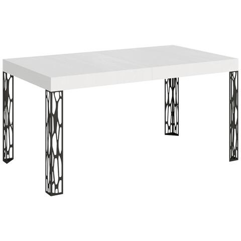 Tavolo Allungabile 90x160/264 Cm Ghibli Telaio Antracite - Bianco Frassino - Foto 5