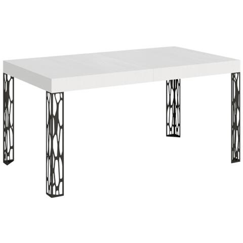 Tavolo Allungabile 90x160/264 Cm Ghibli Telaio Antracite - Bianco Frassino - Foto 1