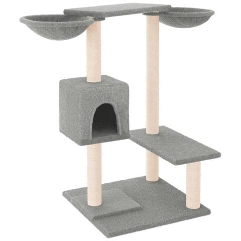 Albero Per Gatti Con Tiragraffi Grigio Chiaro 82 Cm - Foto 1