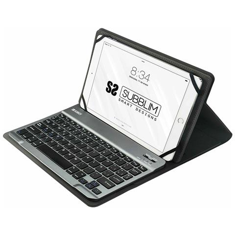Custodia Per Tablet E Tastiera Subblim Funda Con Teclado Keytab Pro Bluetooth 10,1' Grey 10.1' Bluetooth Grigio - Foto 2