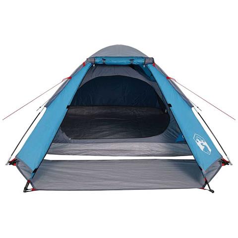 Tenda Da Campeggio A Cupola Per 2 Persone Blu Impermeabile - Foto 10