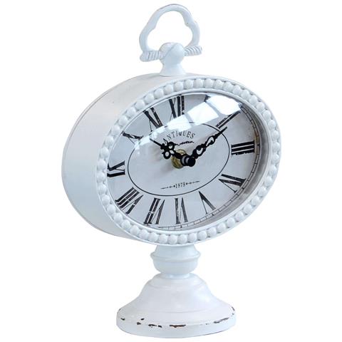 Orologio Da Appoggio Con Corpo In Acciaio E Numeri Romani Linea Elegance - Foto 2