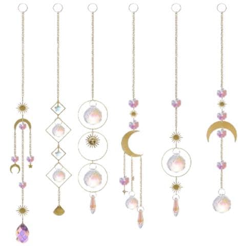 Ornamento Di Cristallo / Decorazioni Sospese, Confezione Da 6 Luna - Foto 1