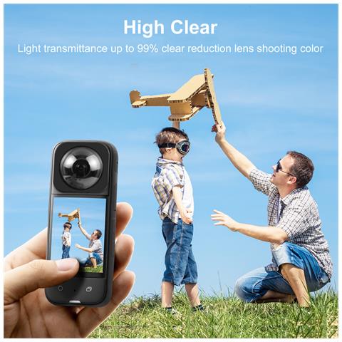 Protezione Per Obiettivo In Vetro Ottico Per Insta360 X4 Action Camera - Foto 6