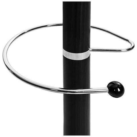 Attaccapanni Appendiabiti Piantana In Metallo 16 Ganci Con Portaombrelli Nero - Foto 2