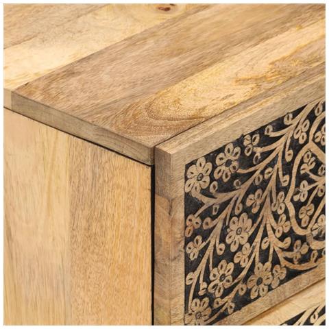 Comodini 2pz 40x33x46 Cm In Legno Massello Di Mango - Foto 2