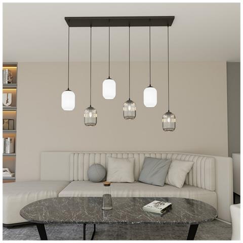 Lampada A Sospensione Verdi - Nero - Metallo - 115x22x140 Cm - Foto 2