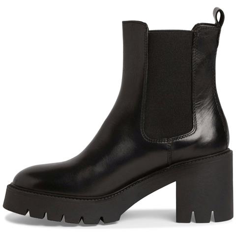 Black Casual Closed Booties Stivaletti Pelle Scarpe Donna Nero Eu 37, 1-25469-41 003 - Foto 3