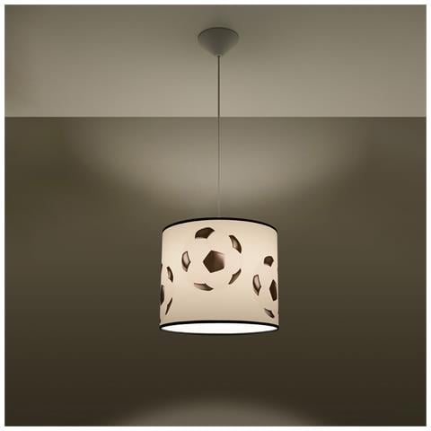 Lampada A Sospensione Football A 30 Sl. 1424 - Moderno Lampade A Sospensione Bianco Nero 82x30x30 Cm - Foto 8