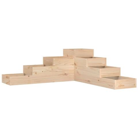 Fioriera Giardino 4 Ripiani 106x104,5x36cm Legno Massello Pino - Foto 2