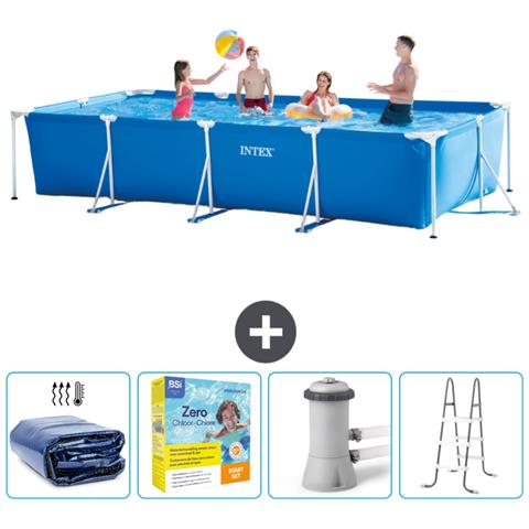 Piscina Fuori Terra - Rettangolo - 450x220x84 Cm - Blu - Include Accessori Coordinati Cb13 - Foto 1