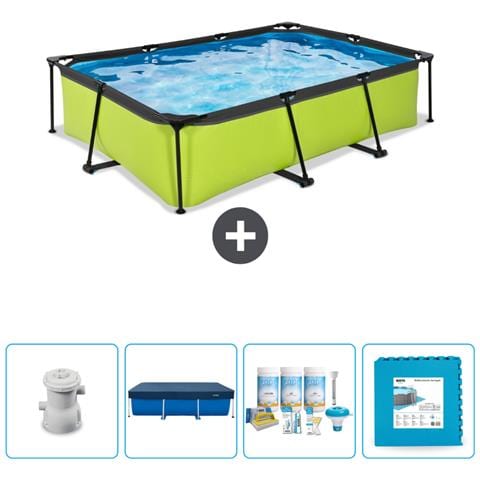 Piscina Fuori Terra - Rettangolo - 300x200x65 Cm - Groen - Include Accessori Coordinati Cb2 - Foto 1