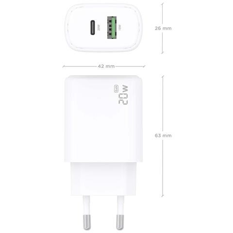 A110-0909 Caricabatterie per dispositivi mobili Universale Bianco AC Ricarica rapida Interno - Foto 2