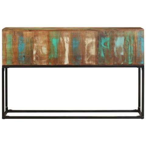 Tavolo Consolle 120x30x75 Cm In Legno Massello Di Recupero - Foto 1