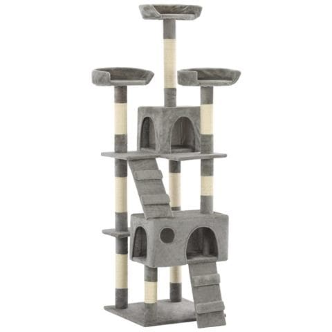 Lusso Casadino -  Albero Per Gatti Con Tiragraffi In Sisal 170 Cm Grigio - Foto 2