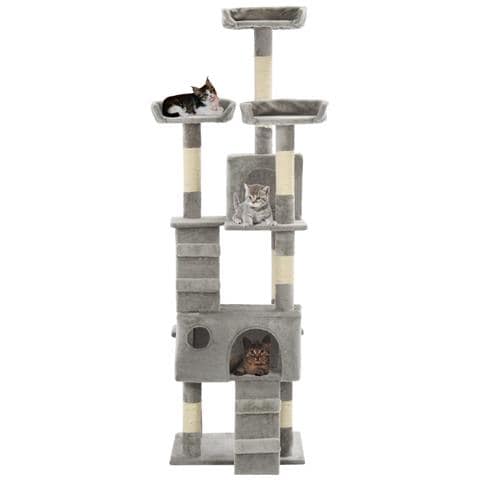 Lusso Casadino -  Albero Per Gatti Con Tiragraffi In Sisal 170 Cm Grigio - Foto 1