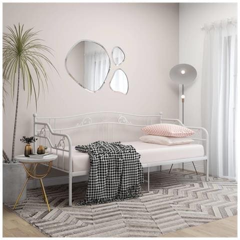 Lusso Casadino - Telaio Divano Letto Bianco In Metallo 90x200 Cm - Foto 8