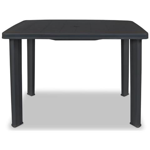 Lusso Casadino - Tavolo Da Giardino Antracite 101x68x72 Cm In Plastica - Foto 1