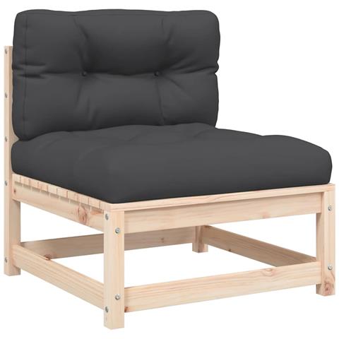 Lusso Casadino - Divano Giardino Senza Braccioli Con Cuscini Legno Massello Pino - Foto 1