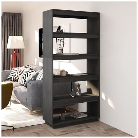 Lusso Casadino -  Libreria/divisorio Grigio 80x35x167 Cm In Massello Di Pino - Foto 8