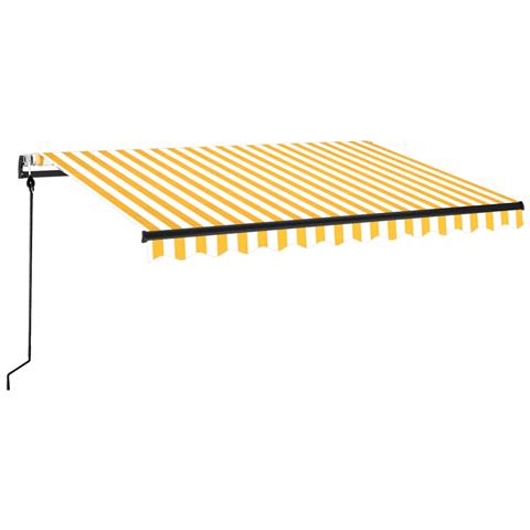 Tenda Da Sole Retrattile Automatica 350x250 Cm Gialla E Bianca - Foto 1