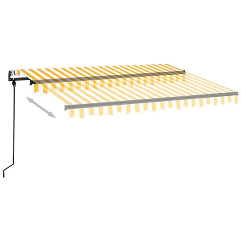 Tenda Da Sole Retrattile Automatica 350x250 Cm Gialla E Bianca - Foto 2