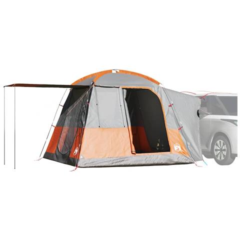 Tenda da Campeggio 4 Persone Grigio e Arancione Impermeabile - Foto 1