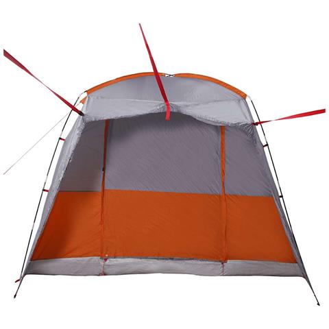 Tenda da Campeggio 4 Persone Grigio e Arancione Impermeabile - Foto 8