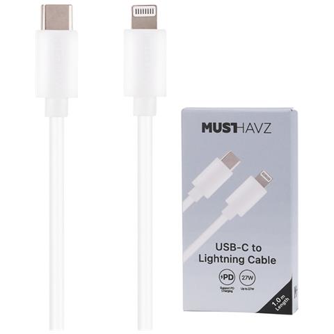 Cavo Di Ricarica E Sincronizzazione Da Lightning A Usb-c Pd 3.0 27w 1m, Bianco - Foto 2