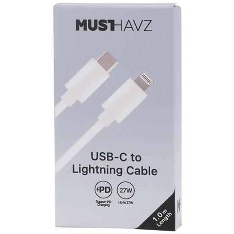 Cavo Di Ricarica E Sincronizzazione Da Lightning A Usb-c Pd 3.0 27w 1m, Bianco - Foto 3