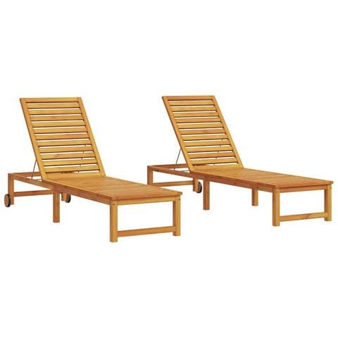 Lettini 2 pcs Legno Massello di Acacia,  Lettino Legno Massello di Acacia - Foto 1