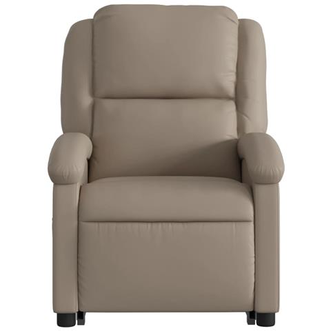 Poltrona Alzapersone Massaggi Reclinabile Cappuccino Similpelle - Foto 9