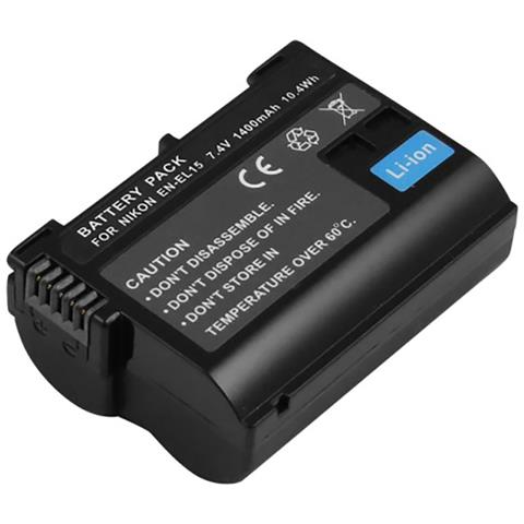 Batteria 1400mah Li-ion Per Fotocamera Nikon En-el15 7,4v - Foto 3