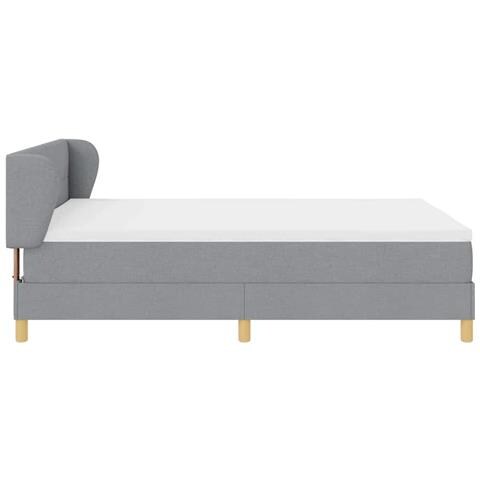 Letto a molle con materasso crema 90x200 cm Grigio chiaro - Foto 9